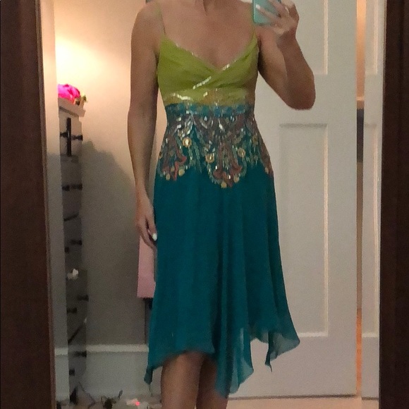 karen millen green sequin dress